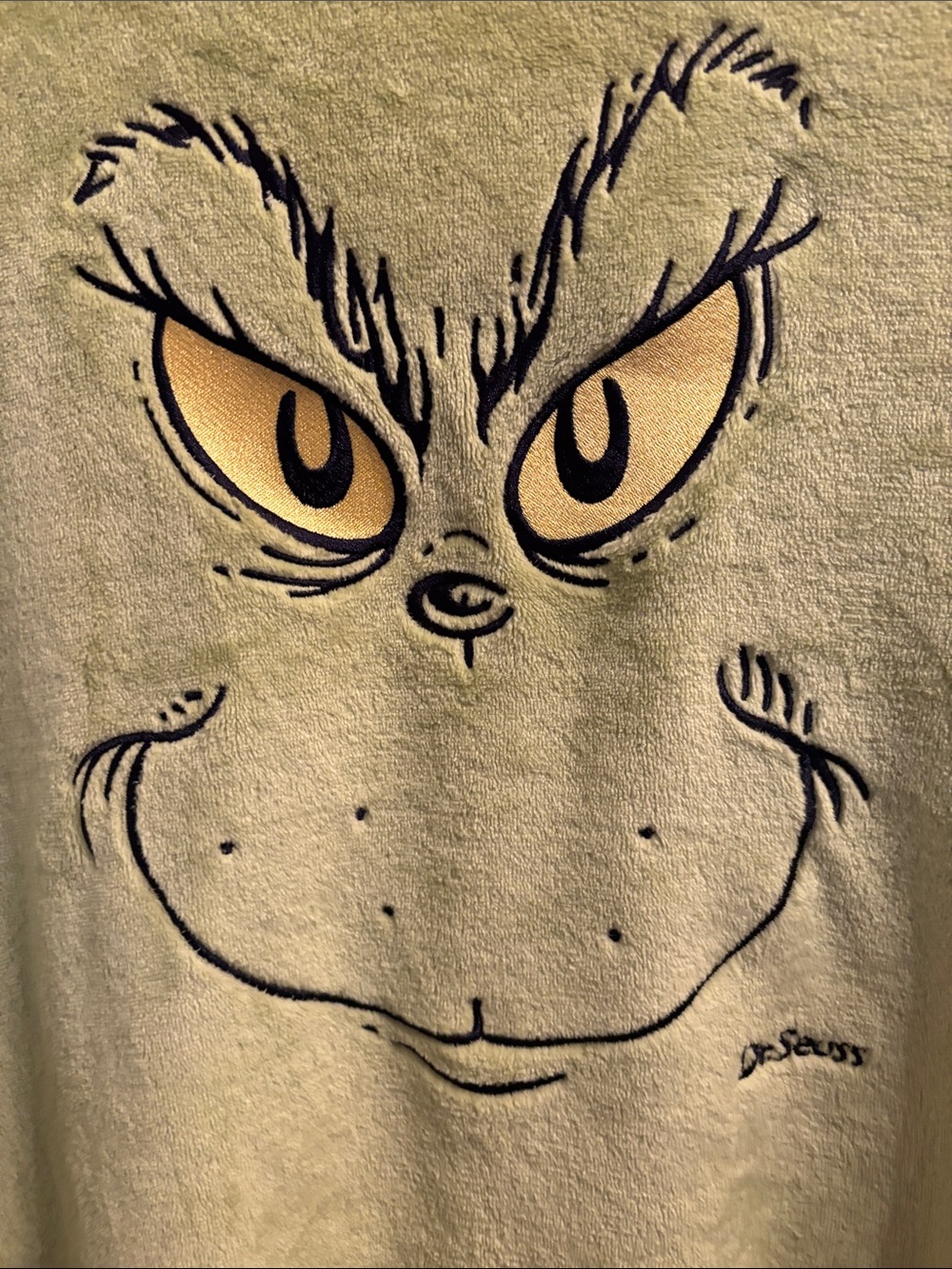 Dr. Seuss Grinch Green Cozy Fleece Sweater - Picture 6 of 10